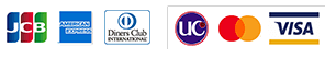 カード決済可能：JCB・AMERICAN EXPRESS・Diners Club・uc・MasterCard・VISA・Suica・PASMO・Kitaca・Toica・manaca・ICOCA・SUGOCA・nimoca・はやかけん